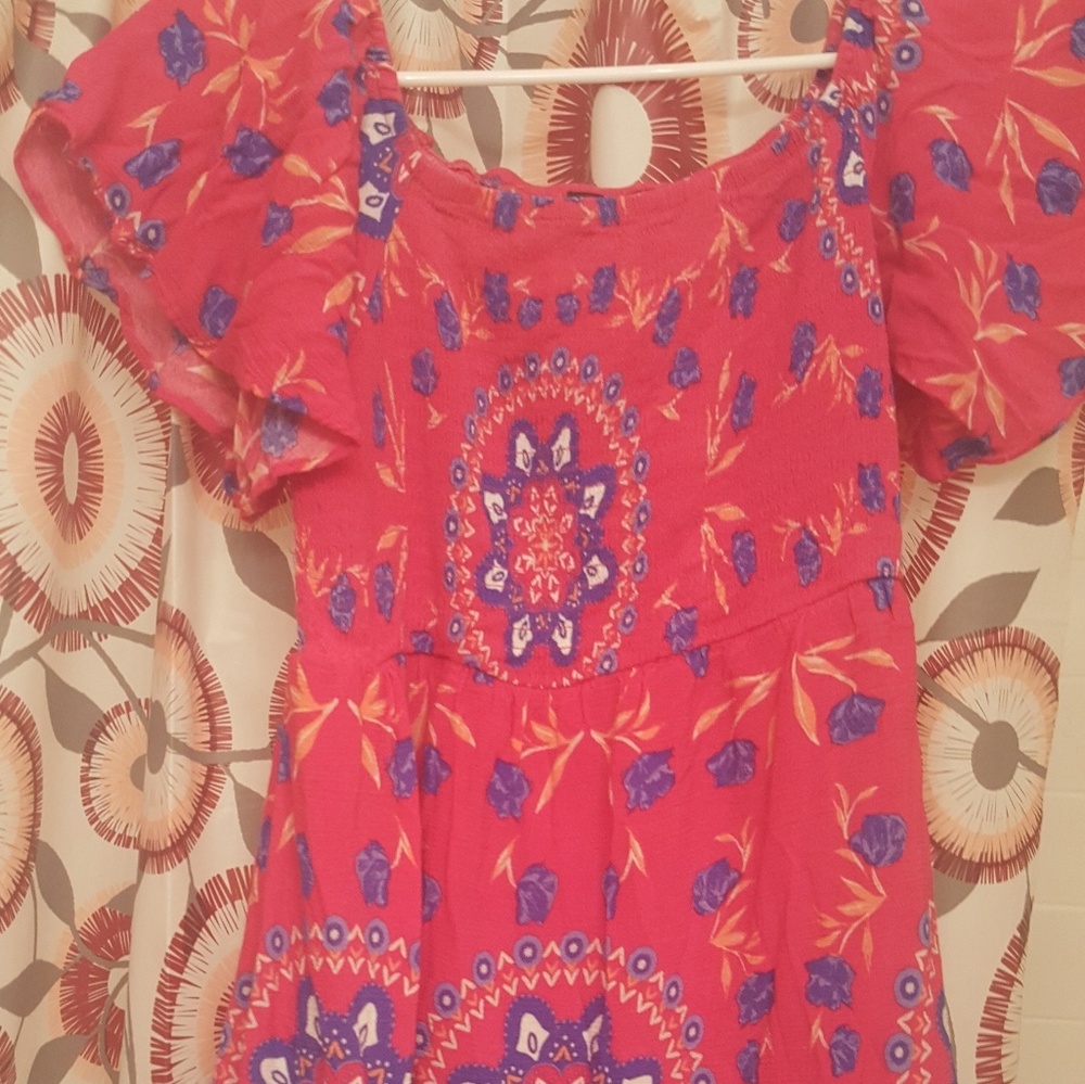 Festive pink mini dress